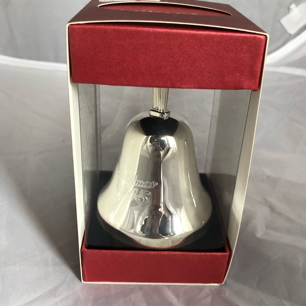 Milkasa 2015 silver plated Christmas bell ornament - Picture 1 of 4